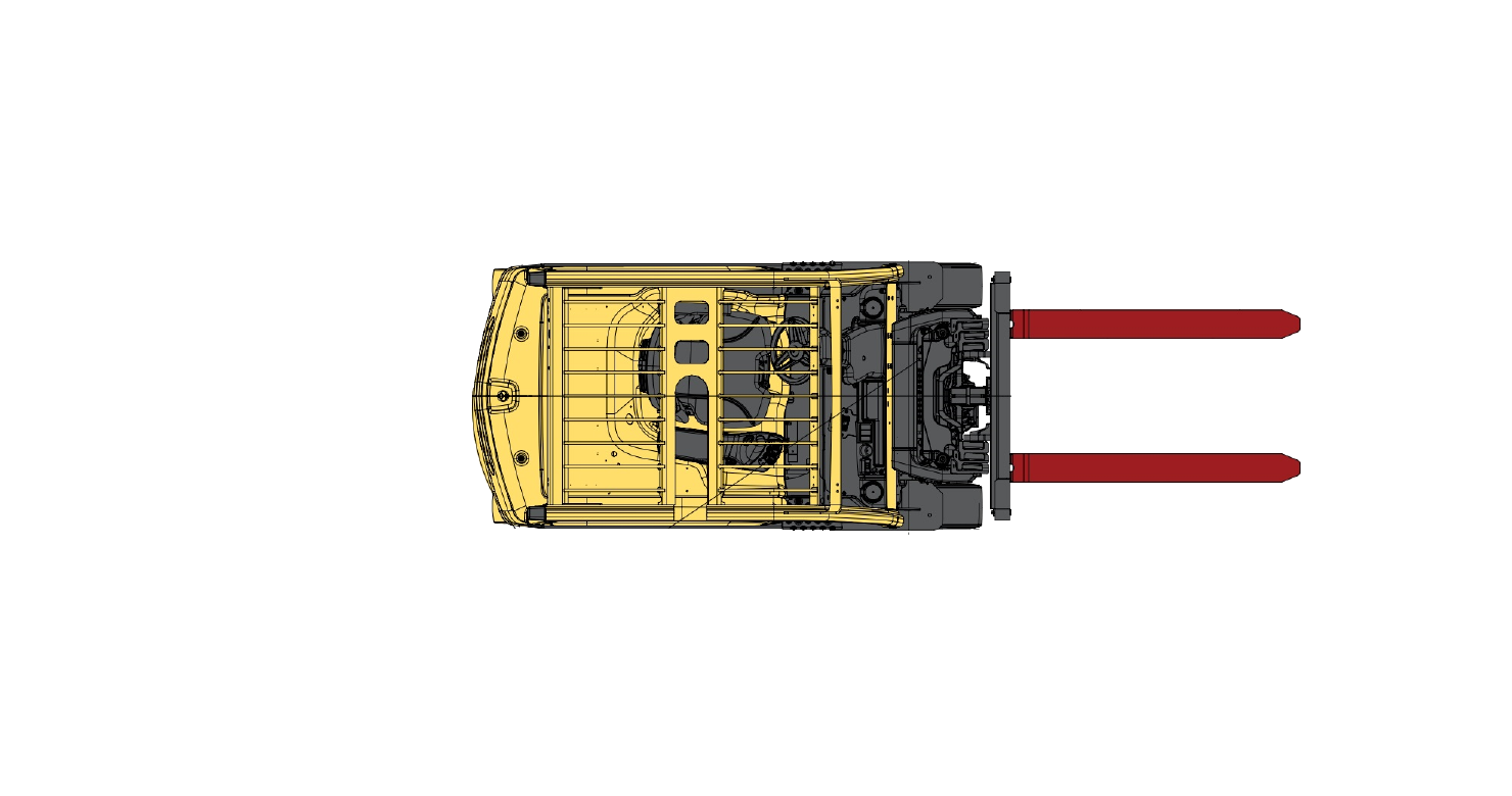 Heftruck bovenaanzicht